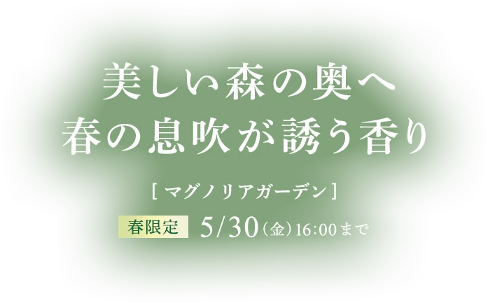 KAMIKA マグノリアガーデン 美しい森の奥へ春の息吹が誘う香り