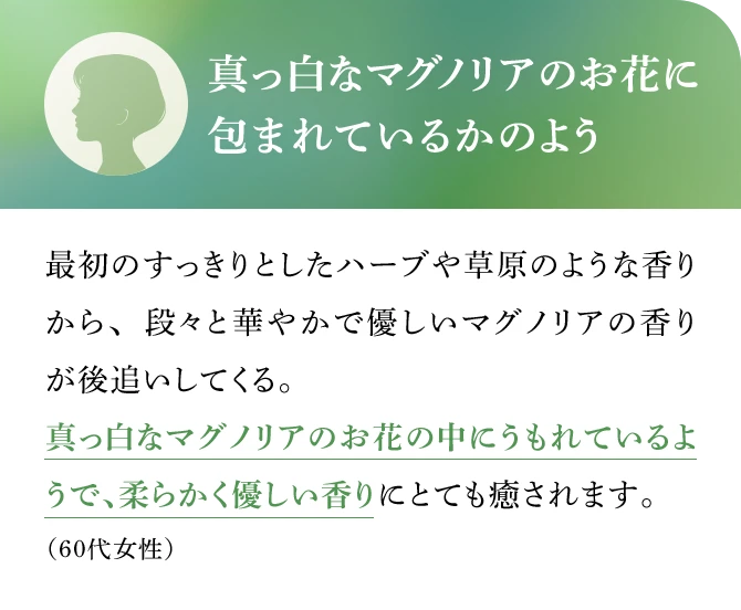 真っ白なマグノリアのお花に包まれているかのよう